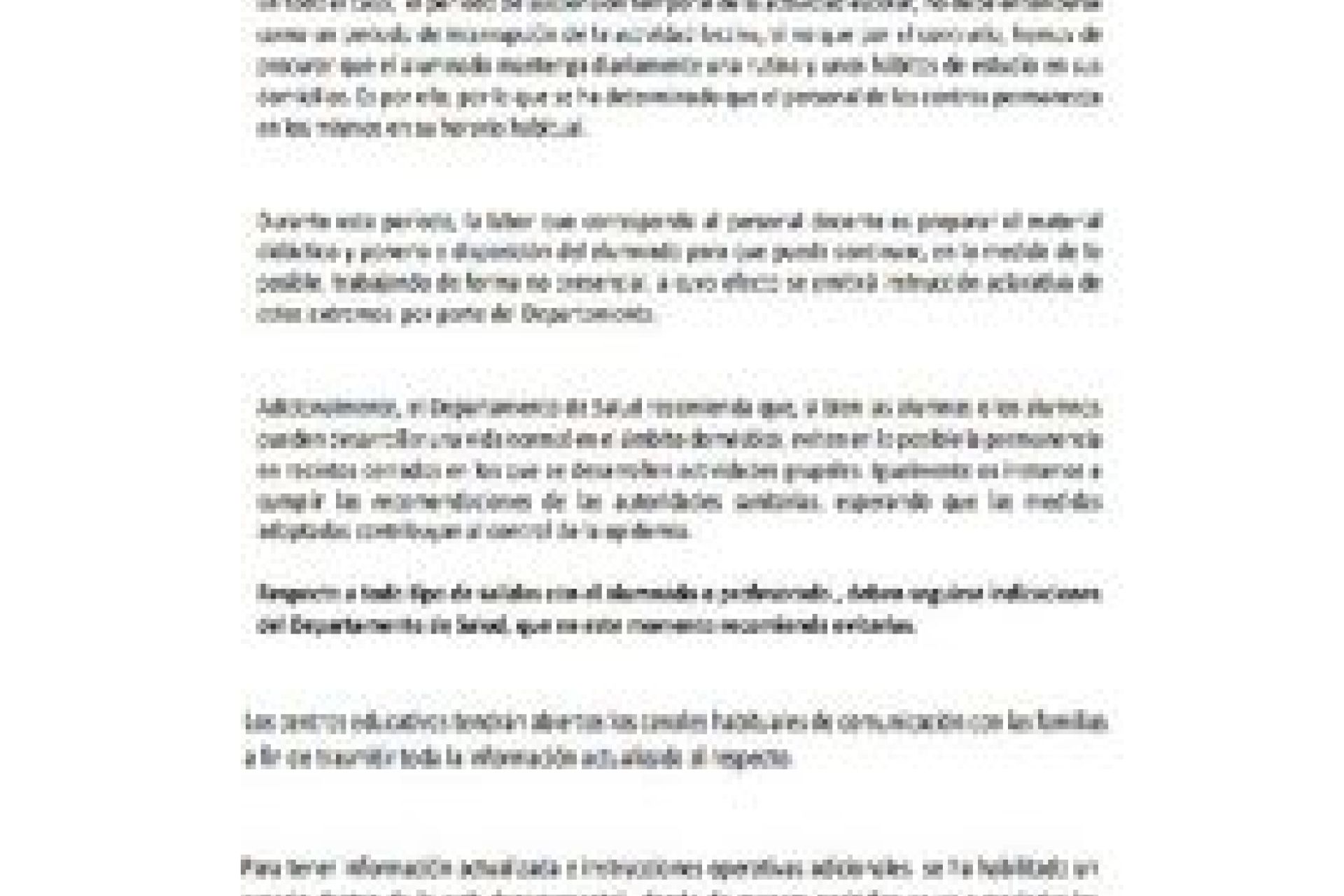 SUSPENSIÓN DE LAS CLASES