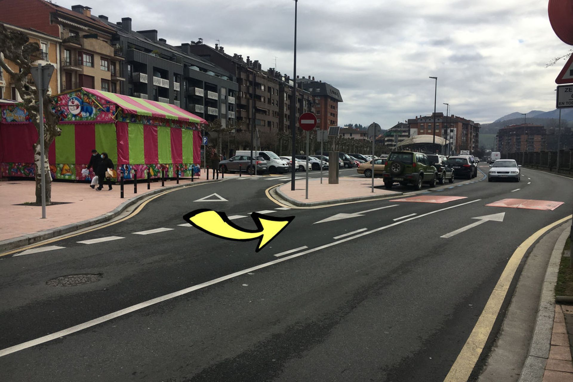 Habilitado el giro desde el parking de Gernika pasealekua hacia la rotonda de Zaldizurreta